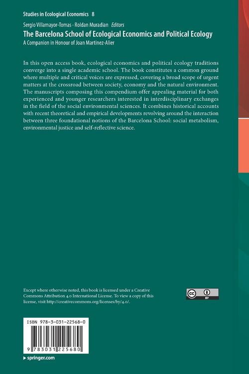 Produktbild: The Barcelona School of Ecological Economics and Political Ecology