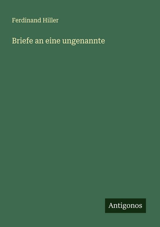 Produktbild: Briefe an eine ungenannte