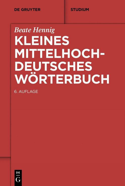 Produktbild: Kleines Mittelhochdeutsches W&ouml;rterbuch