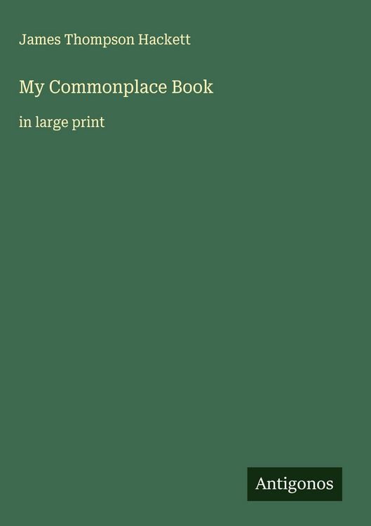 Produktbild: My Commonplace Book