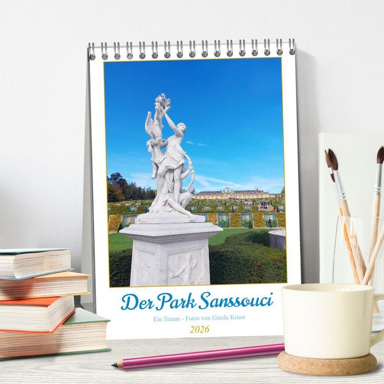 Produktbild: Der Park Sanssouci - ein Traum (Tischkalender 2026 DIN A5 hoch), CALVENDO Monatskalender