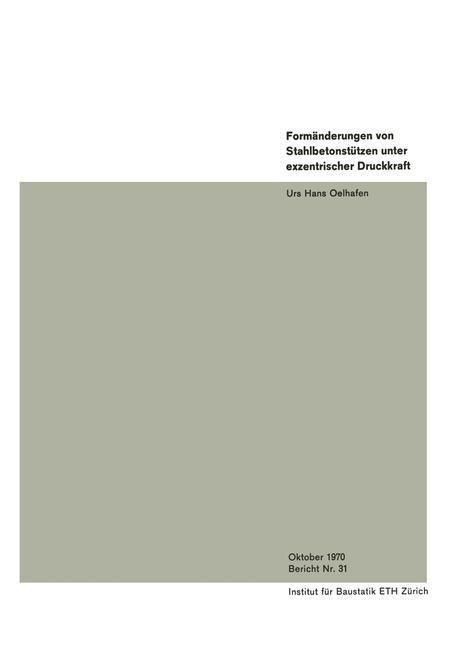 Produktbild: Form&auml;nderungen von Stahlbetonst&uuml;tzen unter exzentrischer Druckkraft