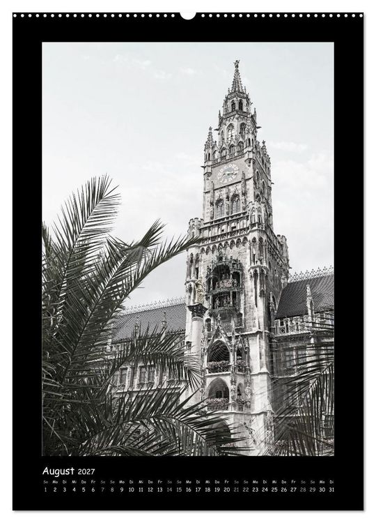 Produktbild: Liebenswertes M&uuml;nchen 2027 - Stilisierte Fotografien in schwarzwei&szlig; (Wandkalender 2027 DIN A2 hoch), CALVENDO Monatskalender
