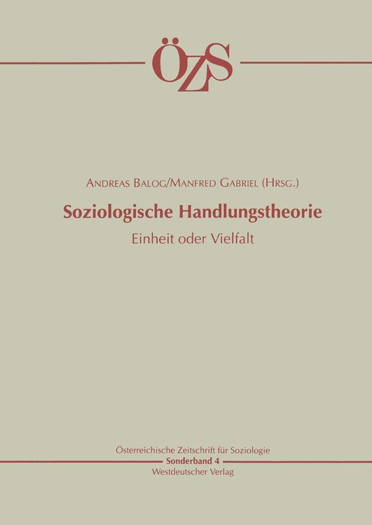 Produktbild: Soziologische Handlungstheorie