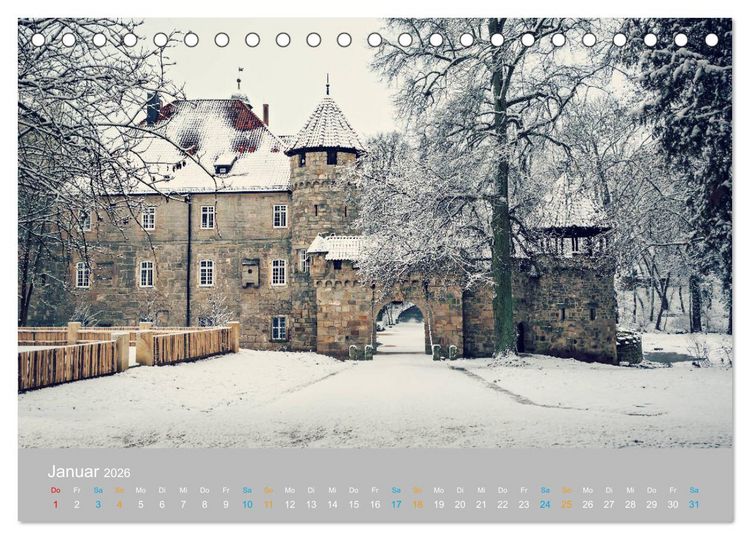 Produktbild: Coburger Land - Burgen und Schl&ouml;sser (Tischkalender 2026 DIN A5 quer), CALVENDO Monatskalender