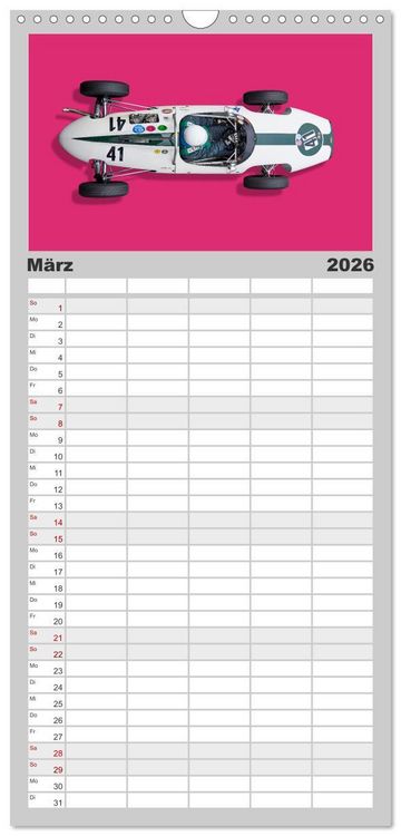 Produktbild: Familienplaner 2026 - Legenden des Rennsports - Formel Junior 1955-1965 mit 5 Spalten (Wandkalender, 21 x 45 cm) CALVENDO