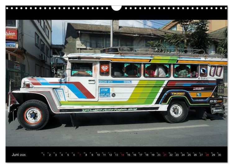 Produktbild: Jeepneys (Wandkalender 2026 DIN A3 quer), CALVENDO Monatskalender