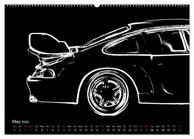 Produktbild: 911 Lines (High Quality Premium Wall Calendar 2026 DIN A2 landscape),CALVENDO 12 Month Wall Calendar