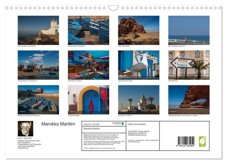 Produktbild: Marokko Maritim (Wandkalender 2026 DIN A3 quer), CALVENDO Monatskalender