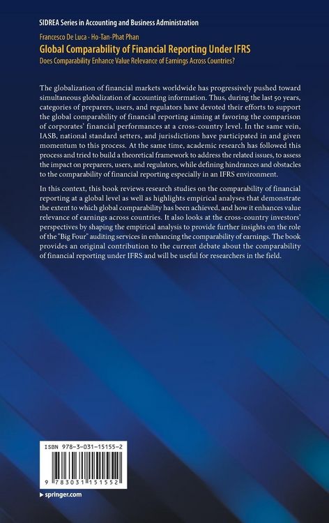 Produktbild: Global Comparability of Financial Reporting Under IFRS