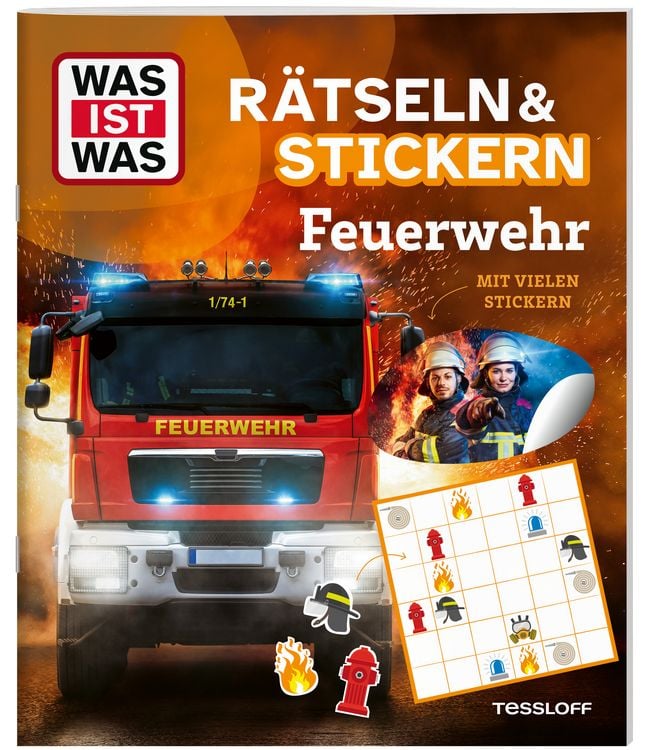 Produktbild: WAS IST WAS R&auml;tseln und Stickern: Feuerwehr
