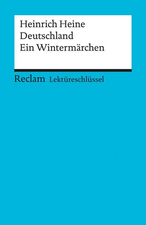 Produktbild: Lekt&uuml;reschl&uuml;ssel zu Heinrich Heine: Deutschland. Ein Winterm&auml;rchen