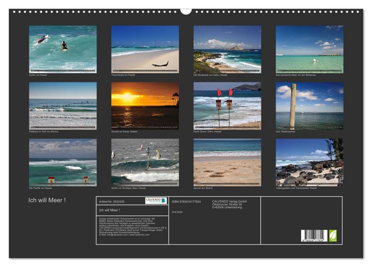 Produktbild: Ich will Meer ! (Wandkalender 2026 DIN A2 quer), CALVENDO Monatskalender
