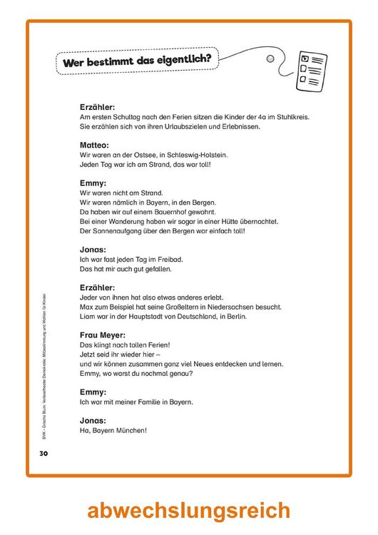 Produktbild: Vorlesetheater Demokratie: Mitbestimmung und Wahlen f&uuml;r Kinder