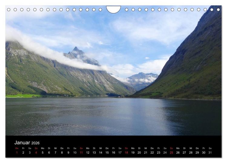 Produktbild: Impressionen von Norwegen entlang der Hurtigruten (Wandkalender 2026 DIN A4 quer), CALVENDO Monatskalender