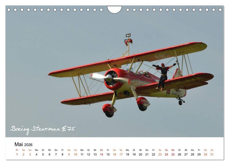 Produktbild: Die Faszination. Flugzeuge am Himmel (Wandkalender 2026 DIN A4 quer), CALVENDO Monatskalender