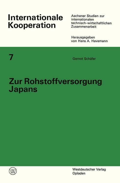 Produktbild: Zur Rohstoffversorgung Japans