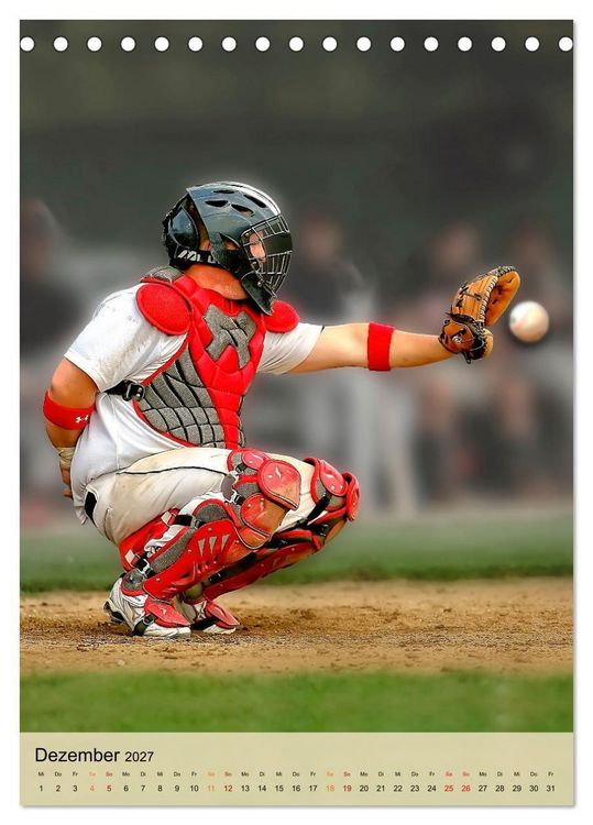 Produktbild: Baseball Power (Tischkalender 2027 DIN A5 hoch), CALVENDO Monatskalender