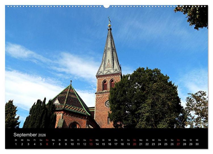 Produktbild: Evangelische Kirchen um Potsdam 2026 (hochwertiger Premium Wandkalender 2026 DIN A2 quer), Kunstdruck in Hochglanz
