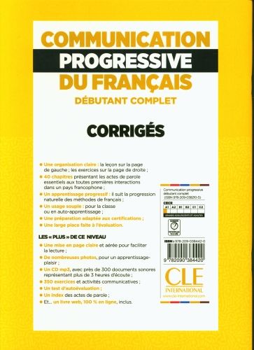 Produktbild: Communication progressive du francais - Niveau debutant complet (A1.1) - Corriges