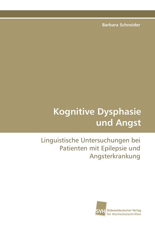 Produktbild: Kognitive Dysphasie und Angst