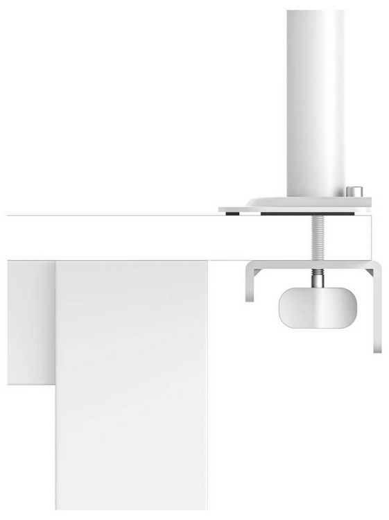 Produktbild: Hama Monitor-Tischhalterung 1 88,9 cm (35") Wei&szlig; Neigbar, H&ouml;henverstellbar, Rotierbar, Schwenkbar