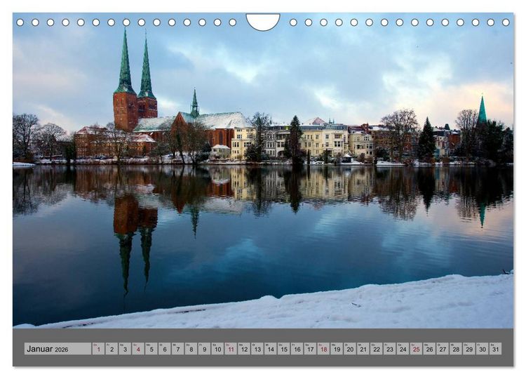 Produktbild: Ansichten der L&uuml;becker Altstadtinsel (Wandkalender 2026 DIN A4 quer), CALVENDO Monatskalender