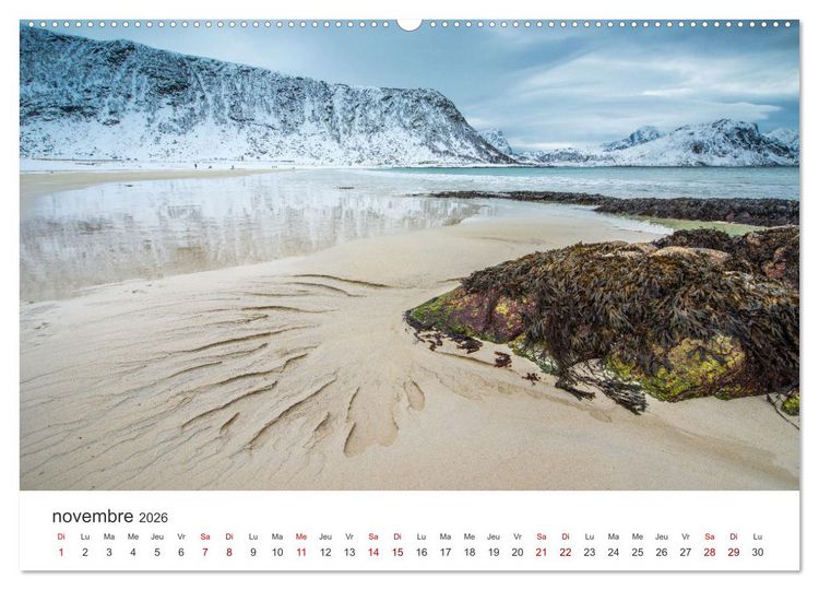 Produktbild: R&eacute;flexions dans les &icirc;les Lofoten (Calendrier mural 2026 DIN A2 vertical) calendrier de bureau