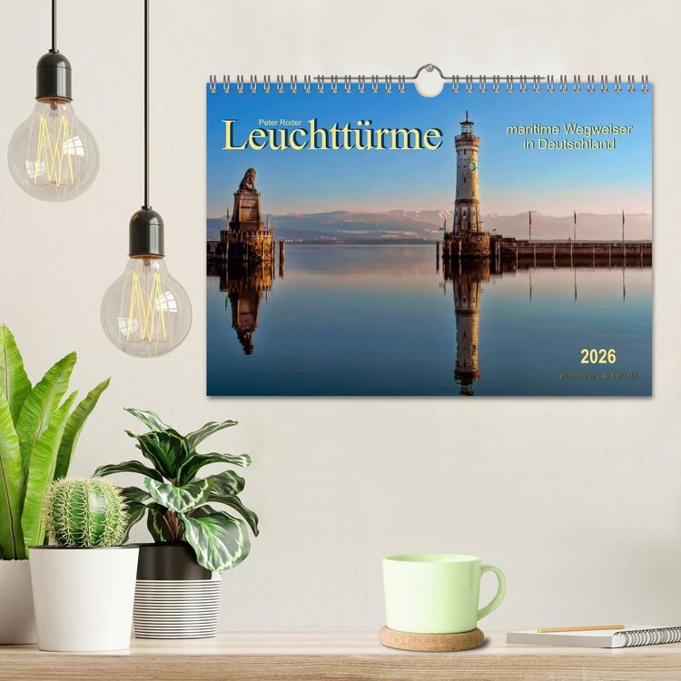 Produktbild: Leuchtt&uuml;rme - maritime Wegweiser in Deutschland (Wandkalender 2026 DIN A4 quer), CALVENDO Monatskalender