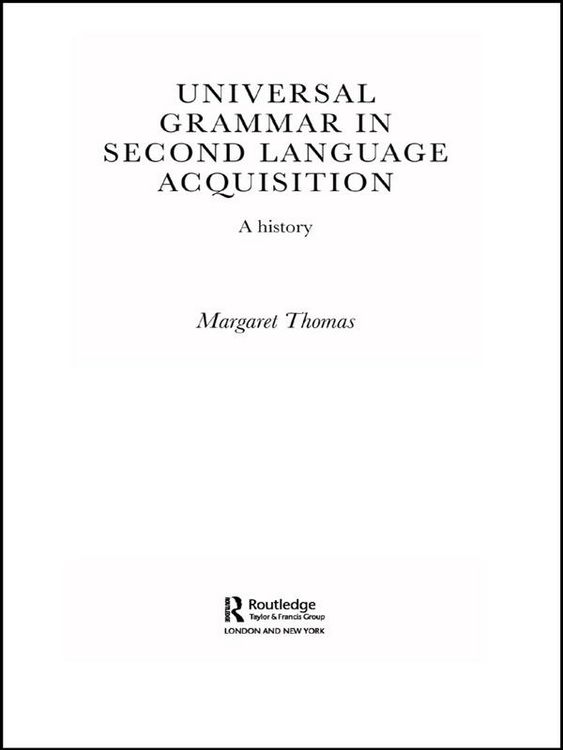 Produktbild: Universal Grammar in Second-Language Acquisition