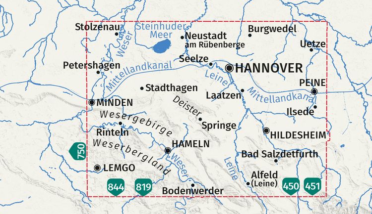 Produktbild: KOMPASS Wanderkarten-Set 848 Hannover und Umgebung (2 Karten) 1:50.000