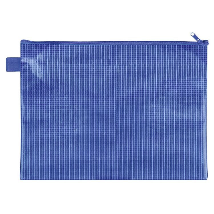 Produktbild: VELOFLEX Rei&szlig;verschlusstasche gewebeverst&auml;rkt blau DIN A4