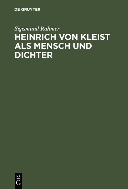 Produktbild: Heinrich von Kleist als Mensch und Dichter