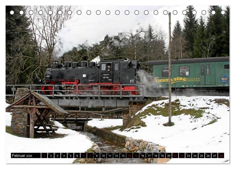 Produktbild: Dampfbahnromantik - Dampfbahnen auf schmaler Spur (Tischkalender 2026 DIN A5 quer), CALVENDO Monatskalender