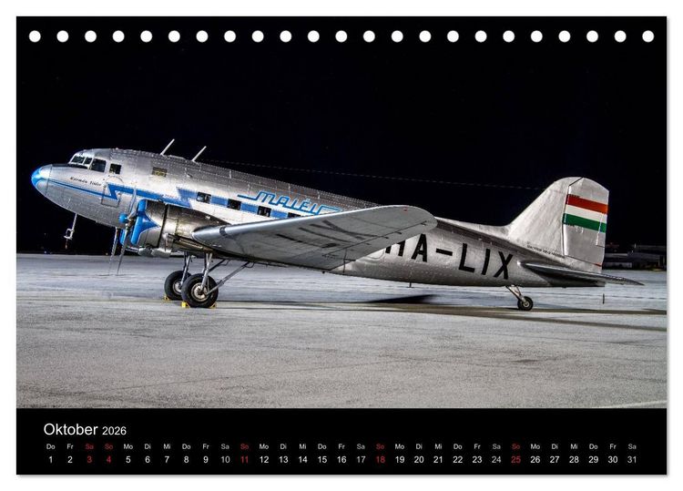 Produktbild: Sch&ouml;nheit der Flugzeuge (Tischkalender 2026 DIN A5 quer), CALVENDO Monatskalender