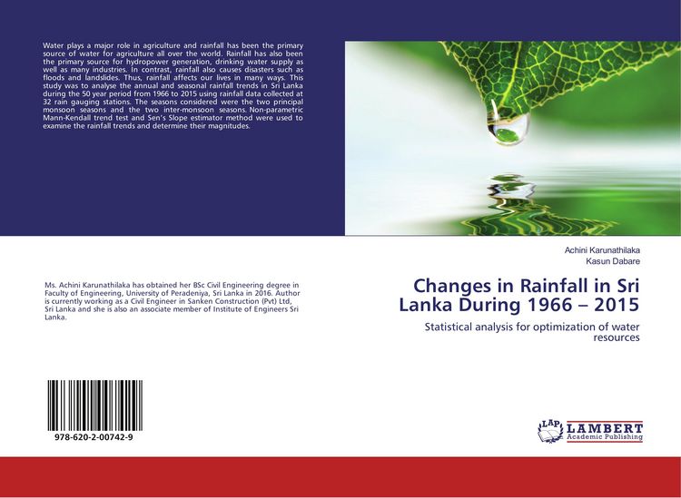 Produktbild: Changes in Rainfall in Sri Lanka During 1966 - 2015