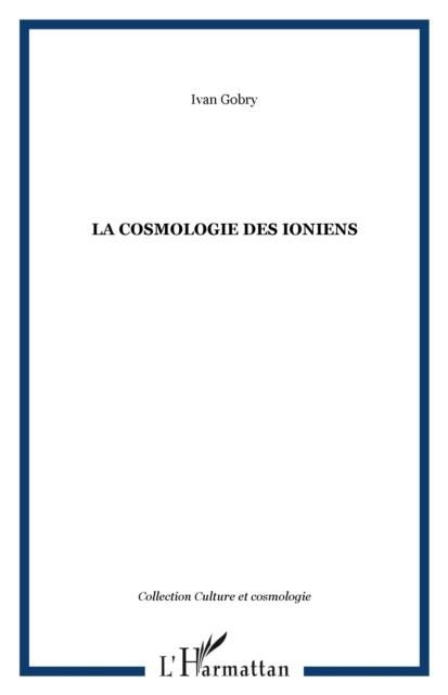 Produktbild: La Cosmologie des Ioniens