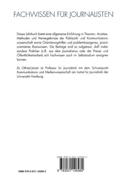 Produktbild: Medien und Journalismus
