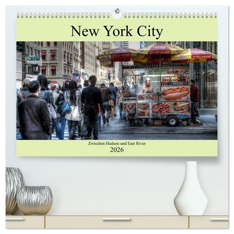 Produktbild: New York City - Zwischen Hudson und East River (hochwertiger Premium Wandkalender 2026 DIN A2 quer), Kunstdruck in Hochglanz