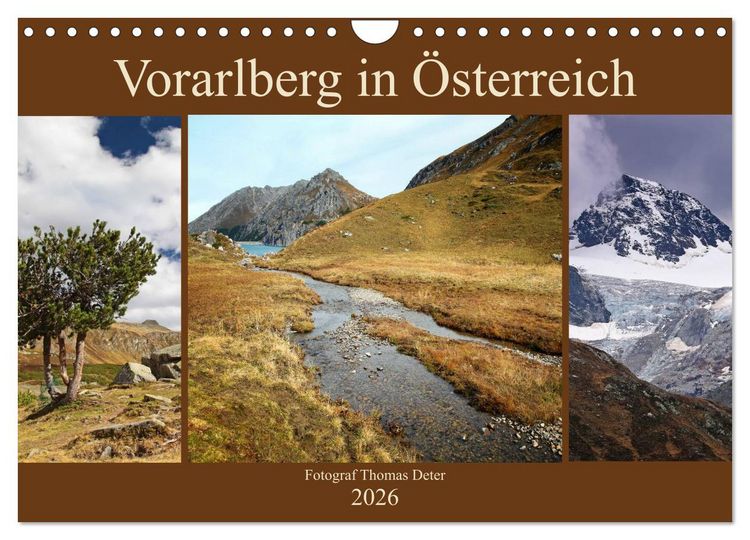 Produktbild: Vorarlberg in &Ouml;sterreich (Wandkalender 2026 DIN A4 quer), CALVENDO Monatskalender