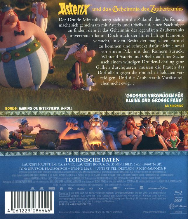 Produktbild: Asterix und das Geheimnis des Zaubertranks (inkl. 2D-Version)