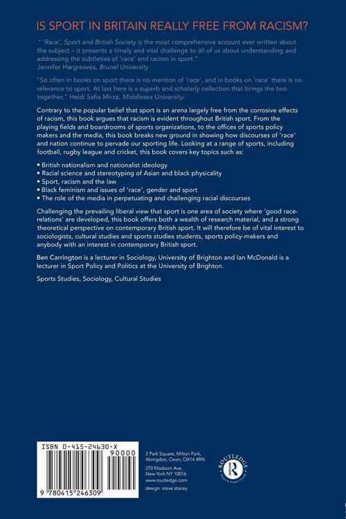 Produktbild: `Race', Sport and British Society