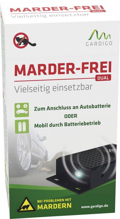 Produktbild: Gardigo Dual Marderabwehr Funktionsart Multifrequenz Wirkungsbereich 60m&sup2; 1St.