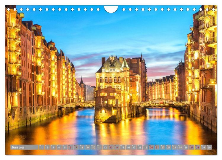 Produktbild: HAMBURG - Maritime Metropole (Wandkalender 2026 DIN A4 quer), CALVENDO Monatskalender