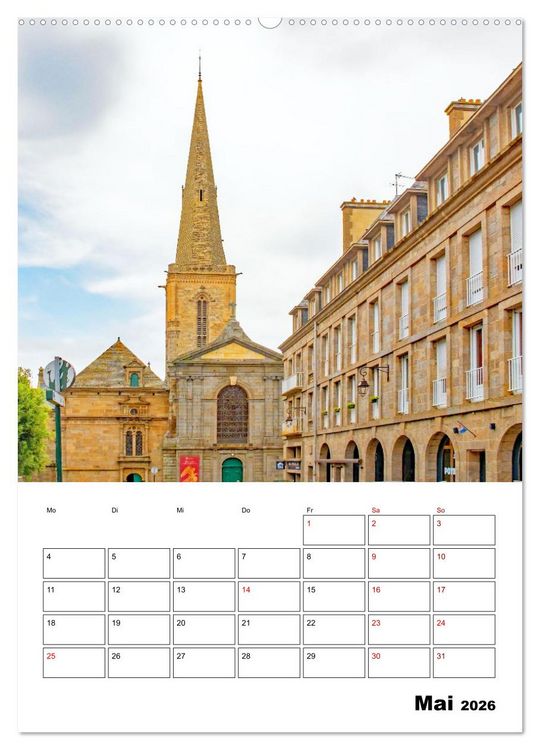 Produktbild: Saint Malo - Reiseplaner (Wandkalender 2026 DIN A2 hoch), CALVENDO Monatskalender
