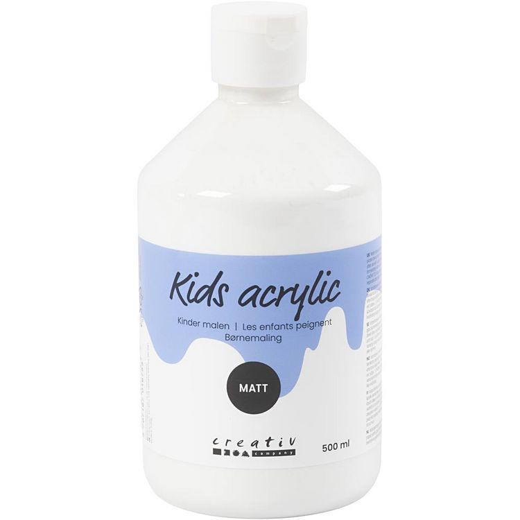 Produktbild: Creativ Company Acrylfarbe Matt, Wei&szlig;, 500 ml/ 1 Fl.