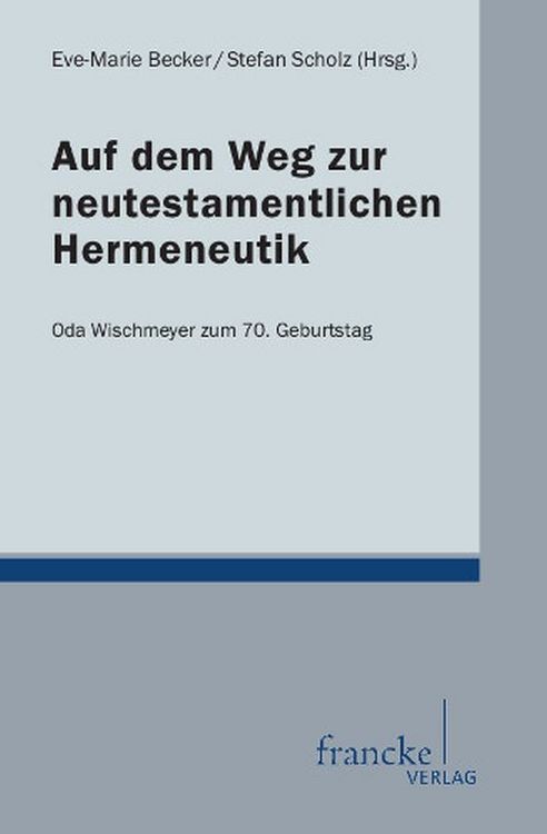 Produktbild: Auf dem Weg zur neutestamentlichen Hermeneutik