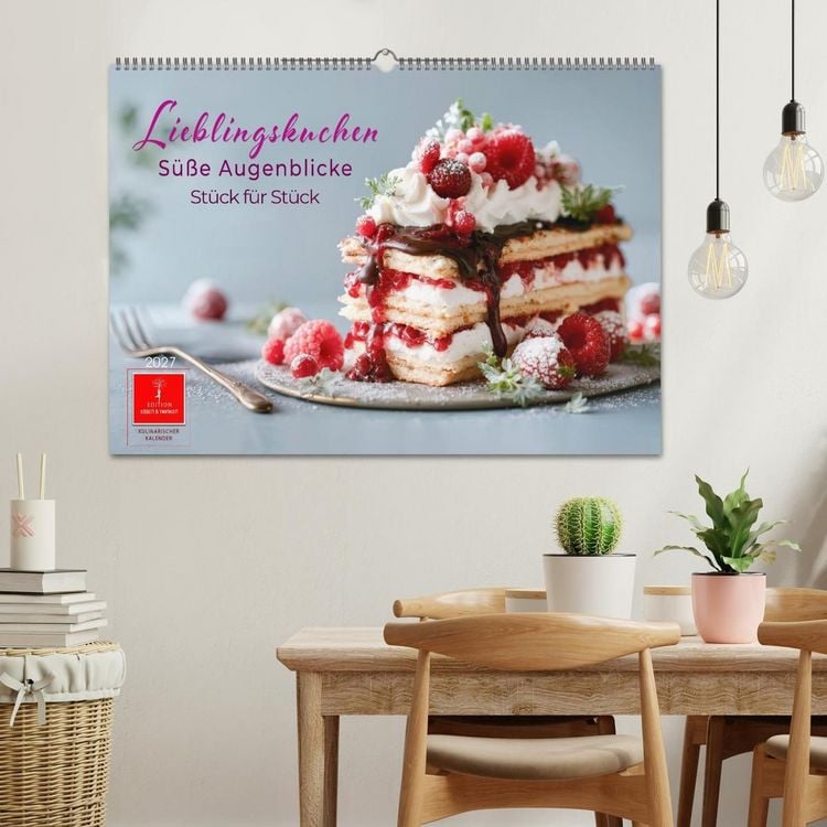 Produktbild: Lieblingskuchen - S&uuml;&szlig;e Augenblicke (Wandkalender 2027 DIN A2 quer), CALVENDO Monatskalender