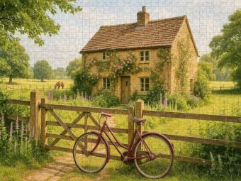 Produktbild: CALVENDO Puzzle Sommerpause am Gartentor | 1000 Teile Lege-Gr&ouml;&szlig;e 64x48cm Foto-Puzzle f&uuml;r gl&uuml;ckliche Stunden