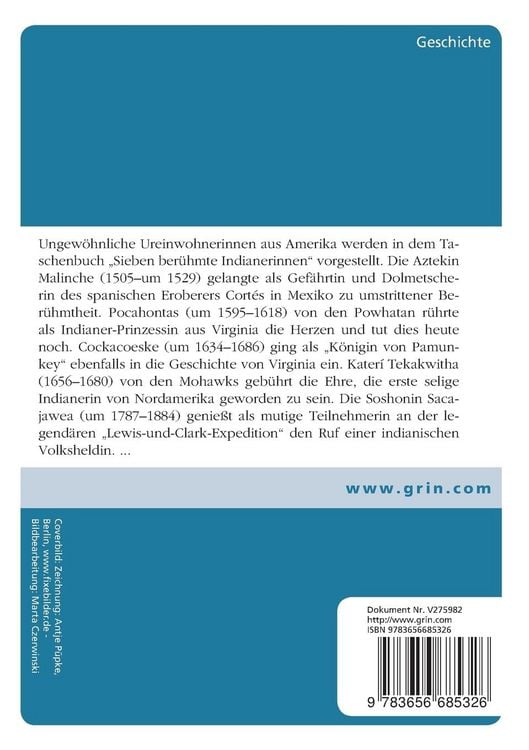 Produktbild: Sieben ber&uuml;hmte Indianerinnen